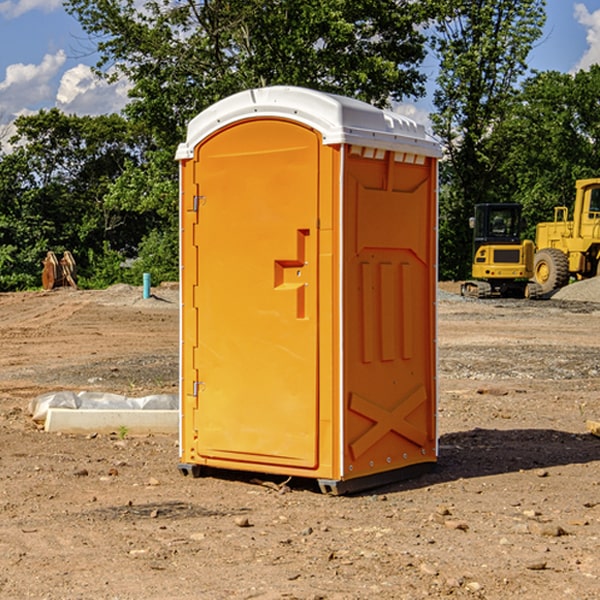 how often are the porta potties cleaned and serviced during a rental period in Pilot Grove